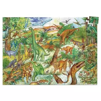DJECO Observation Puzzle Dinosaur 100PCS Jigsaw Puzzle Dinosaur 100 Piece Dinosaur Puzzle для детей Puzzle Search Picture Search Object Educational