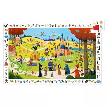 DJECO Observation Puzzle Tales 54PCS Jigsaw Puzzle Picture Search 54 Pieces Puzzle для детей Сказка Скрытый предмет Развивающая игрушка для девочек