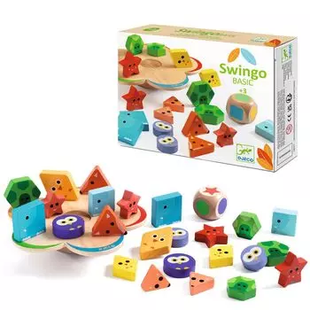 DJECO Swingo Basic Balance Board Balance Game Blocks Деревянные игрушки Строительные блоки Подарок Монтессори 3-летнему ребенку Рождество (DJ06215)