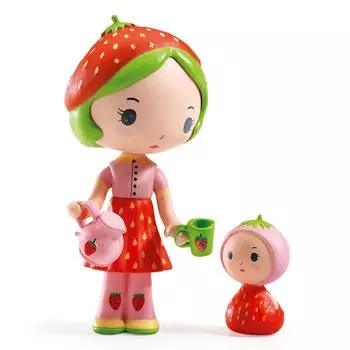 DJECO TINYLY Teeny Berry Lila Toy Doll Play House Развивающая игрушка для детей Подарок Милый Стильный Скандинавский Монтессори 4 года Рождество и