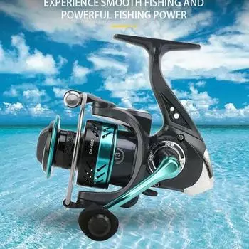 ДК 1000~7000 Серия 5.2:1 Передаточное отношение Максимальное сопротивление 10 кг Тормозная сила CNC Металлическая шпуля Спиннинговая рыболовная катушка Подходит для пресной и соленой воды 1000 Series синий