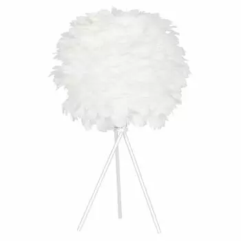 DKD Home Decor Белая металлическая настольная лампа с перьями (42 х 42 х 60 см)