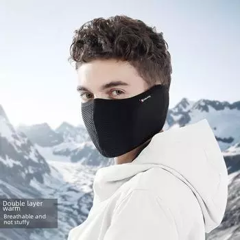 «DKZ25 Мужская зимняя бархатная ветрозащитная велосипедная маска с защитой ушей и шеи» DKZ24, One Size