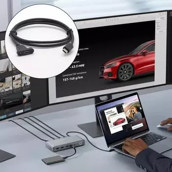Длина 30-100 см, удлинительный кабель USB C для крепления на панель, переходник с разъема «папа-мама» на кабель для компьютеров и принтеров 30CM