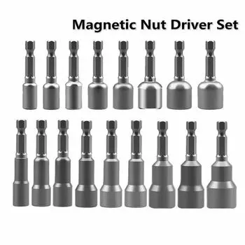 Длина 65 мм ударная головка магнитная ударная головка для шуруповертов прочный шестигранный адаптер для электроинструментов 6-14mm(5PCS)