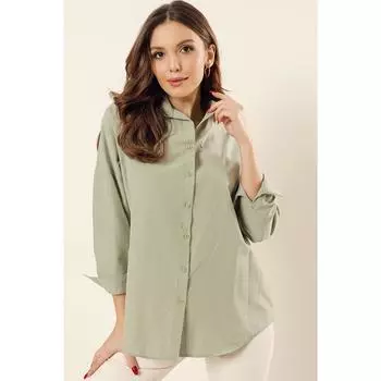 Длинная базовая рубашка оверсайз