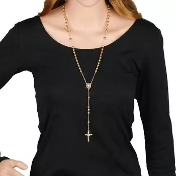 Длинная цепочка для свитера с золотыми бусинами, акриловые бусины, цепочка для свитера на ключице, винтажная подвеска с кисточками для женщин, длинное звено цепи, модные украшения