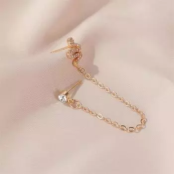 Длинная цепочка женские кисточки девушки животные луна серьги-гвоздики модные ювелирные изделия подвеска серьги змея silver-moon