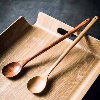 Длинная деревянная ложка для размешивания Деревянная ложка с длинной ручкой Деревянная ложка для размешивания и приготовления пищи Деревянная удлиненная ложка для приготовления пищи