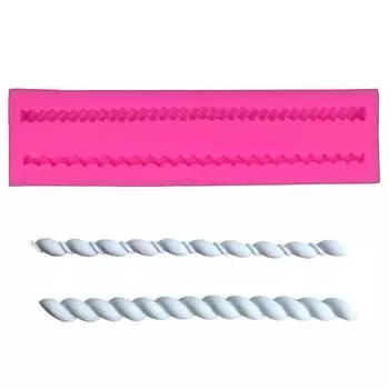 Длинная форма 3D веревка кружево шоколадный торт инструменты для украшения DIY выпечки помадка силиконовая форма свадебное украшение посуда