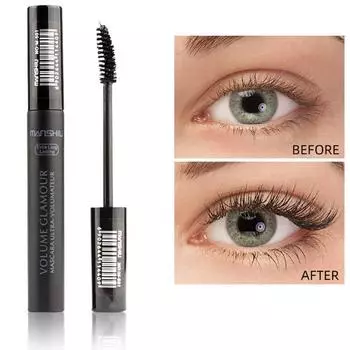 Длинная, густая и подкручивающая тушь, профессиональная головка-кисточка, стойкая и быстросохнущая, черная, очаровательный макияж глаз, подарок для женщин 7g