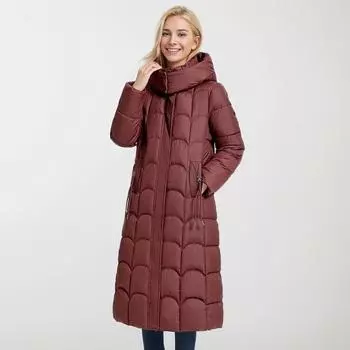 Длинная хлопковая утепленная одежда женская мода новая утолщенная теплая куртка с капюшоном на хлопковой подкладке (можно изменить на TEMU) L хаки