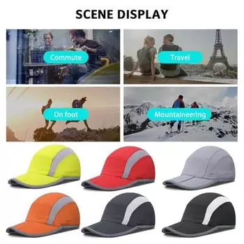 Длинная кепка унисекс с козырьком от солнца, защита от ультрафиолета, хорошая воздухопроницаемость, ажурная сетка, складная светоотражающая полоска, впитывающая пот, быстросохнущая спортивная шапка для бега темно-серого