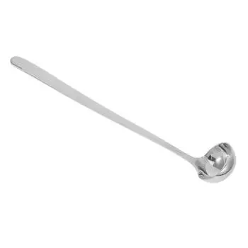 Длинная ложка для смешивания Ложки для приготовления пищи Большая порция супа Кухня Вок Половник Металлическая ручка Помешивание 23.50X4.20X2.50CM серебряный