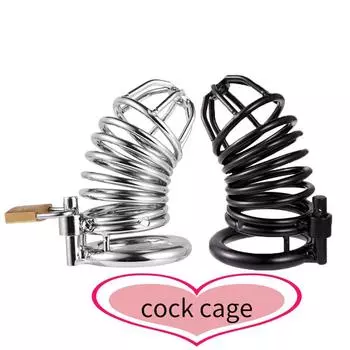 Длинная металлическая клетка, замок для члена, 40/45/50 мм, кольцо, клетка целомудрия, пояс верности Ring 40mm