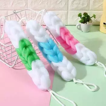 Длинная мочалка для тела, щетка для спины, полотенца, отшелушивающий скраб, губка для душа, аксессуары для ванной комнаты