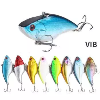 Длинная наживка с имитацией рыбы Vib, твердая наживка 18,8 г/7 см 1PCS