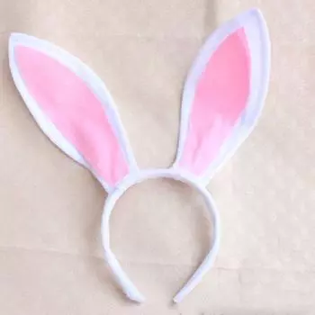 Длинная пасхальная повязка на голову с плюшевыми кроличьими ушками, повязка на голову с модными кроличьими ушками, женская повязка на голову серый