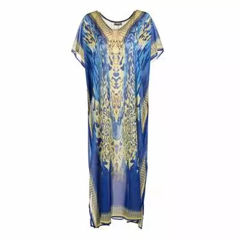 Длинная пляжная туника для женщин GERARD PASQUIER Taille unique синий