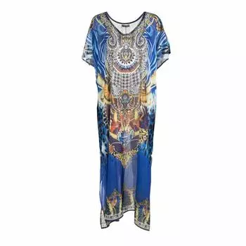 Длинная пляжная туника для женщин GERARD PASQUIER Taille unique синий