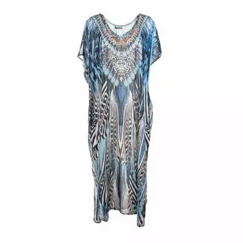 Длинная пляжная туника для женщин GERARD PASQUIER Taille unique синий
