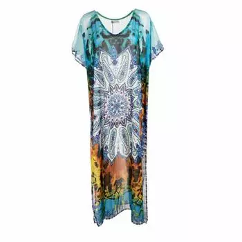 Длинная пляжная туника для женщин GERARD PASQUIER Taille unique зелёный