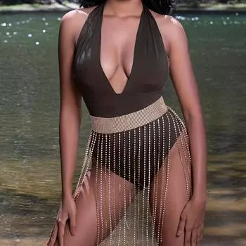 Длинная подвеска с кисточками и стразами, поясная цепочка, цепочка для тела для ночного клуба, рейва, вечерние, летняя пляжная одежда, аксессуары