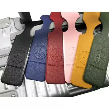 Длинная полоса из искусственной кожи, подвесная багажная бирка, портативные аксессуары для дорожного чемодана розовый