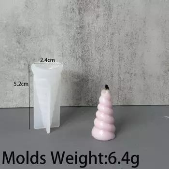 Длинная роговая свеча силиконовая форма для свечей спиральная форма мыло ручной работы смола гипсовая форма набор для изготовления шоколада свадебный домашний декор