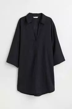 Длинная рубашка из смесового льна