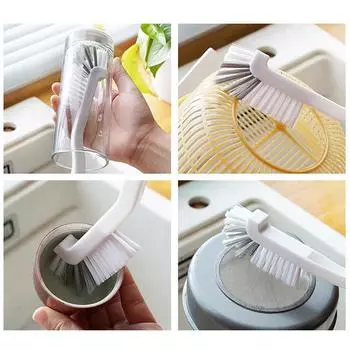 Длинная ручка без тупиков, маленькая щетка белый