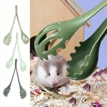 Длинная ручка для чистки клеток хомяка, полая конструкция, зажим для ловли мышей, шиншилла светло-зеленый