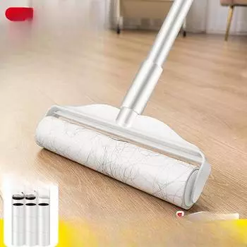 Длинная ручка для удаления бумаги, сменный барабан для удаления пыли с пола, щетка для удаления шерсти домашних животных, кошек, липкое устройство для удаления бумаги 16cm