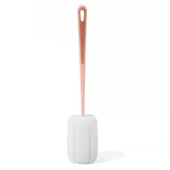 Длинная ручка губка щетка для бутылок 360 градусов Очистка эластичная гибкая подвесное отверстие дизайн мягкая губка розовый