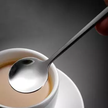 Длинная ручка из нержавеющей стали 304 Кофейная ложка Мороженое Десерт Чайная ложка для размешивания Десертная ложка Кухонные принадлежности Барные инструменты серебряный