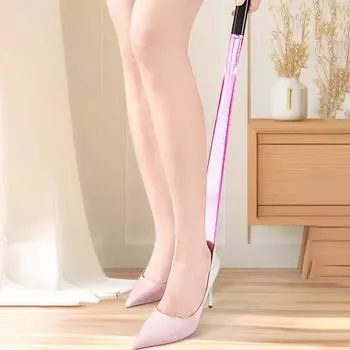 Длинная ручка рожок для обуви с петлей для подвешивания для беременных женщин мужчин детей пожилых людей сапоги зелёный