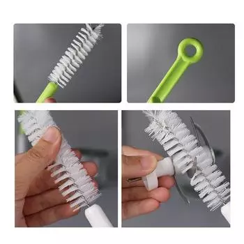 Длинная ручка щетка для чистки бутылочек для бутылок трубок бонгов мытье спортивных бутылок с водой стеклянных трубок мясорубок чистящие инструменты зелёный