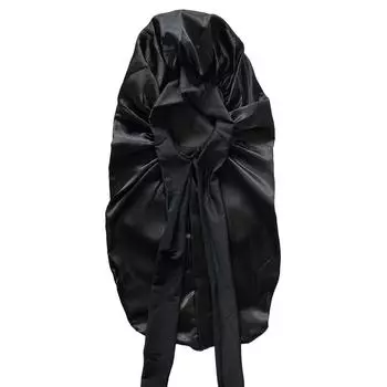 Длинная шапка для волос с широким краем, атласная шапка для сна, ночная шапочка, шапочка для ухода за волосами, шапка для женщин и мужчин унисекс