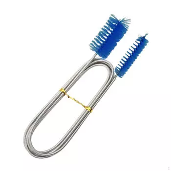 Длинная трубка из нержавеющей стали, щетка для чистки аквариумного фильтра, гибкая для дома и помещений