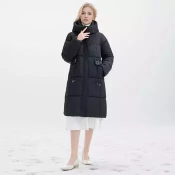 Длинная утепленная одежда женская новая модная высококачественная утепленная хлопковая утепленная куртка M серый