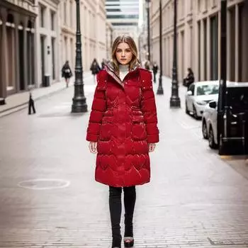 Длинная, выше колена, блестящая хлопковая утепленная одежда для женщин зимой, новые облегающие и тонкие модные утепленные вещи с капюшоном в тренде L зелёный