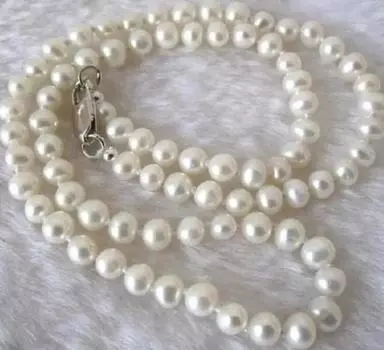 Длинное 32-дюймовое ожерелье из натурального белого культивированного жемчуга Акойя диаметром 8-9 мм, завязанное вручную