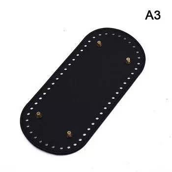 Длинное дно 22*10 см для вязаной сумки, кожаная сумка, дно ручной работы, дно с отверстиями