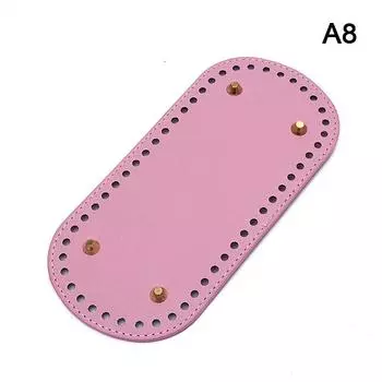 Длинное дно 22*10 см для вязаной сумки, кожаная сумка, дно ручной работы, дно с отверстиями