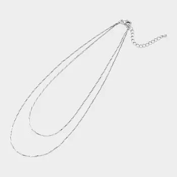 Длинное колье GU by Uniqlo с треугольной цепочкой