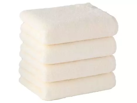 длинное Лицо комфортное вода мягкое к быстрому устойчивый хлопок [Ультра хлопок, не скрученная пряжа] полотенце, (полотенце кокочи), гладкий, слоновая кость, набор из 4 предметов, слоновая кость