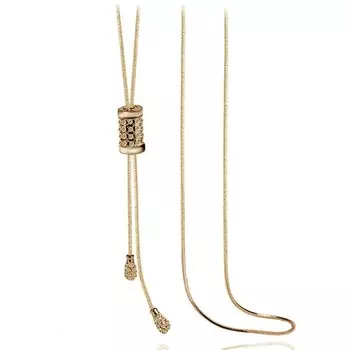 Длинное ожерелье-цепочка для свитера Lariat, регулируемые аксессуары PR26 [DAZZARRY] Женское Y-образное ожерелье Осень/Зима Женское