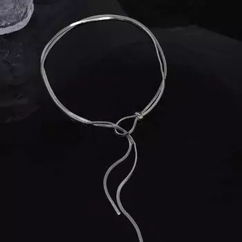 Длинное ожерелье из змеиной кости для женщин и девочек в стиле хип-хоп с длинной цепочкой для свитера с кисточками, ювелирные изделия для банкета 1pc