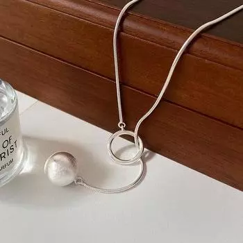 Длинное ожерелье с кисточками в виде круглого шара для женщин с французским темпераментом высокого класса