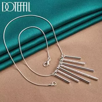 Длинное ожерелье с подвеской из стерлингового серебра 925 пробы в виде змеи, модные ювелирные изделия 50cm